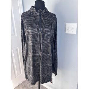 Under Armour 2XL Pullover HeatGear Loose Fit‎ Black Gray Geometric Athletic